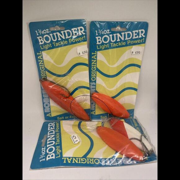 Lot of 4 Vintage saltwater fishing poppers Made In USA